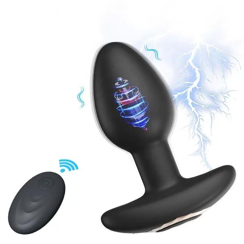 GERB Kablosuz Kumandalı Titreşimli Silikon Anal Butt Plug Prostat Masaj Vibratörü - Küçük